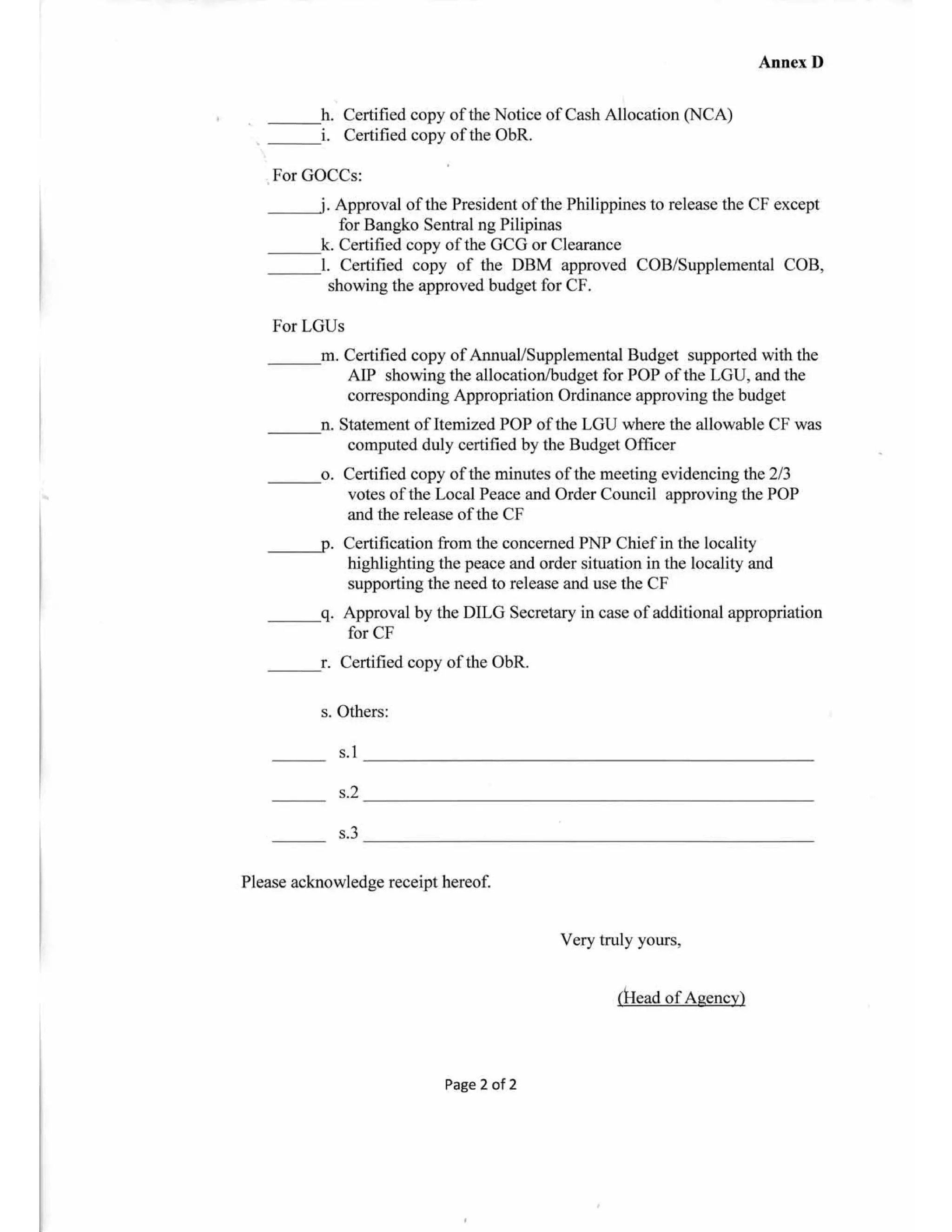 GUIDELINES ON THE ENTITLEMENT, RELEASE, USE, REPORTING AND AUDIT OF CONFIDENTIAL AND/OR INTELLIGENCE FUNDS