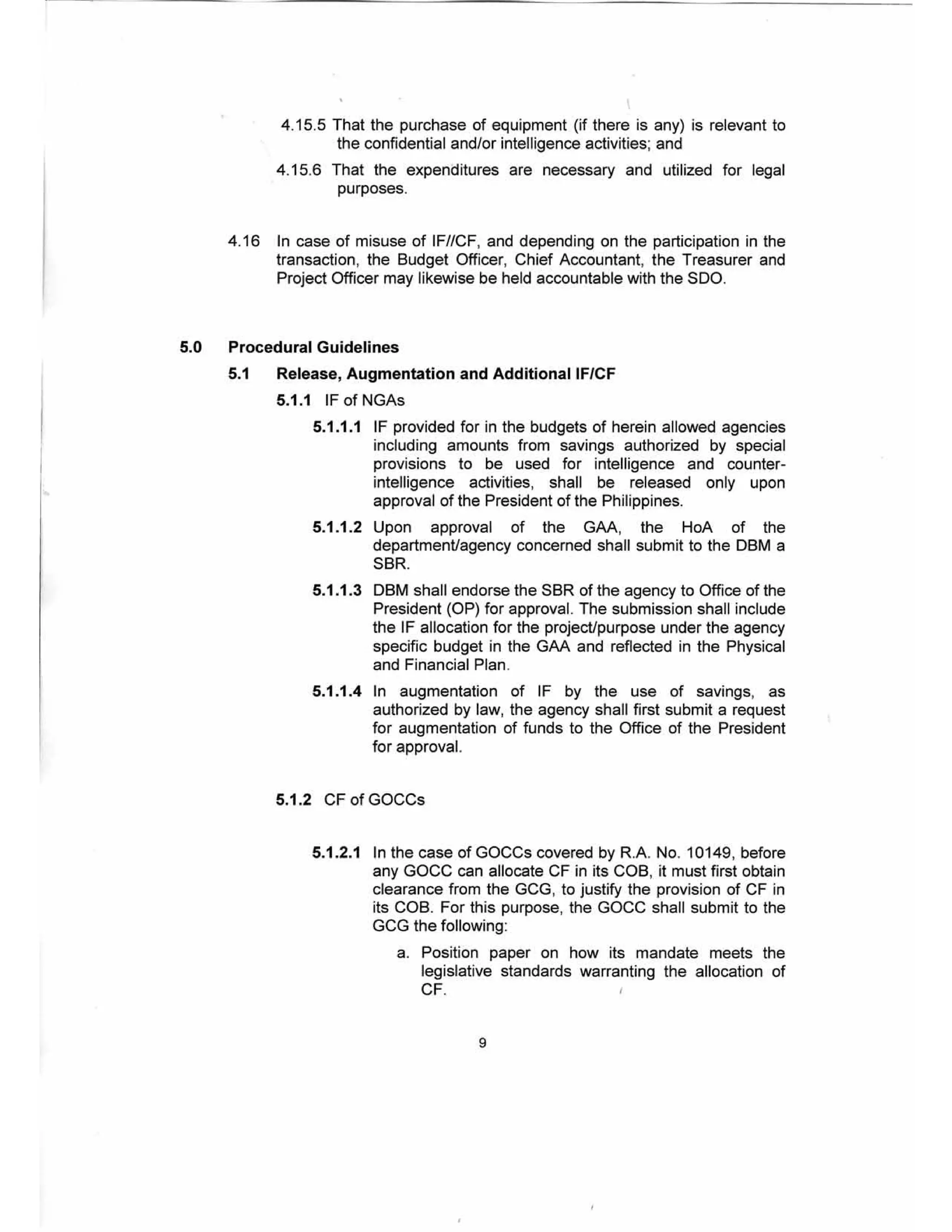 GUIDELINES ON THE ENTITLEMENT, RELEASE, USE, REPORTING AND AUDIT OF CONFIDENTIAL AND/OR INTELLIGENCE FUNDS