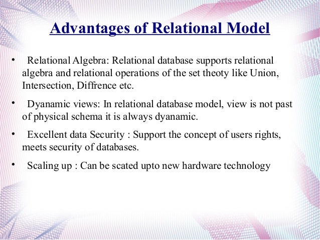 what are the advantages and disadvantages of relational database