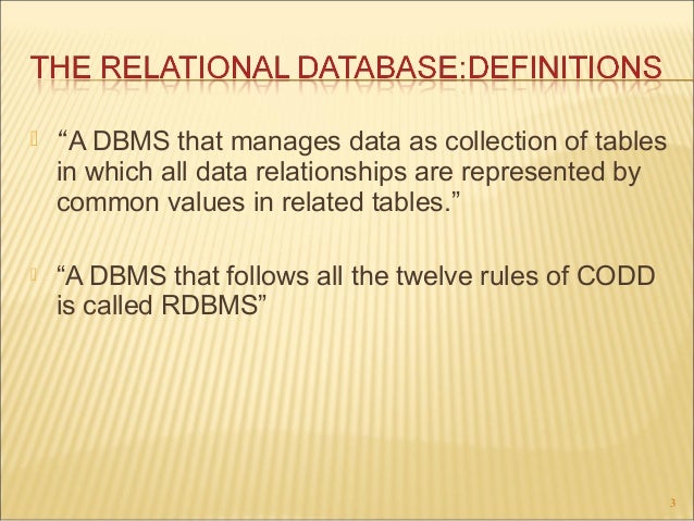 Dbms relational model
