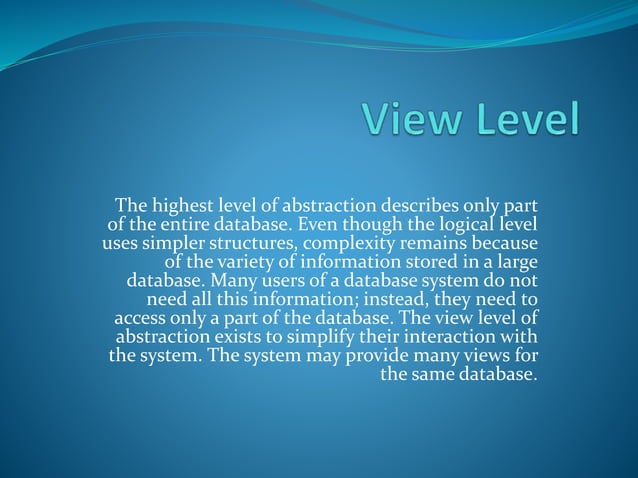 View of data DBMS | PPTX