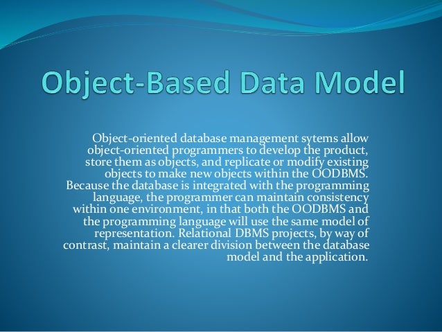 View of data DBMS