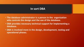 Database Administrator | PPTX