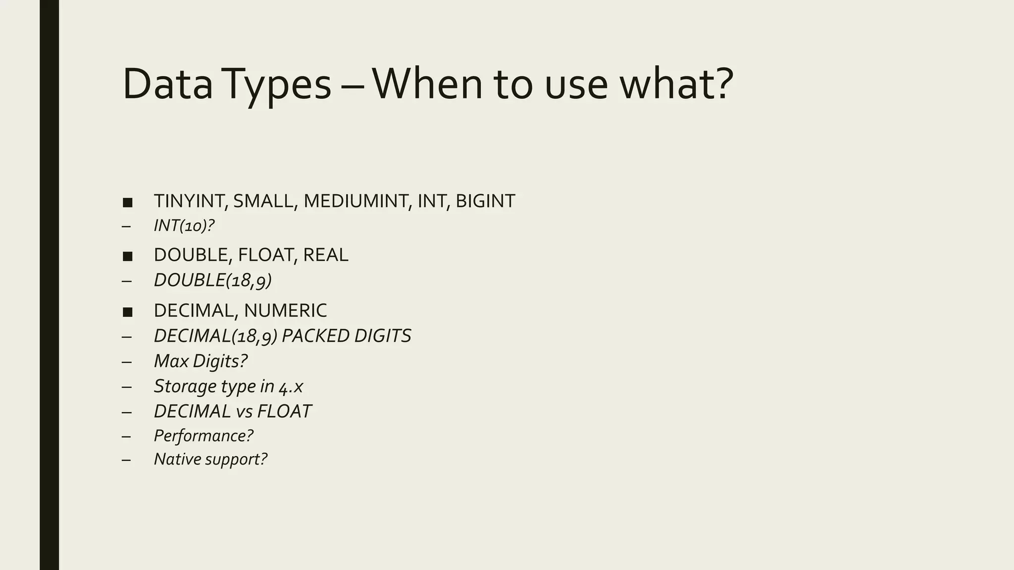 Dbms modeling optimization ppt