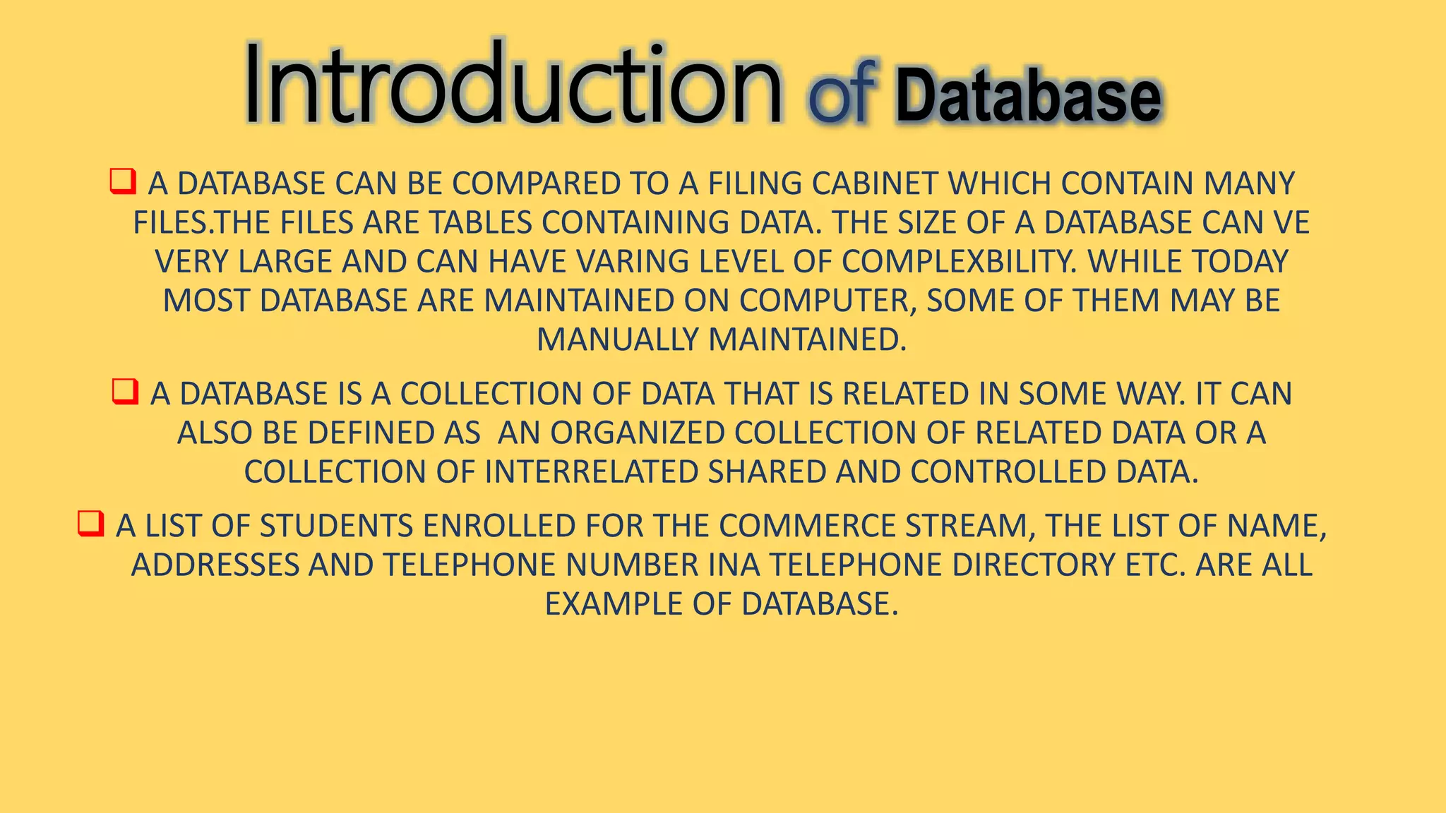 ppt on database management | PPT
