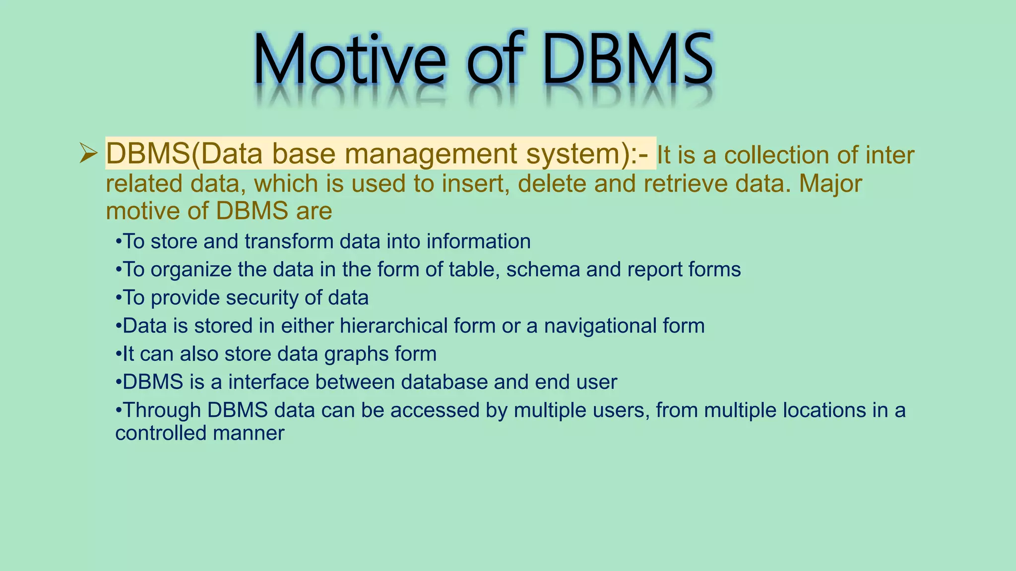 ppt on database management | PPT