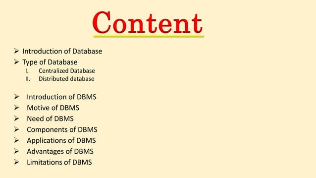 ppt on database management | PPT