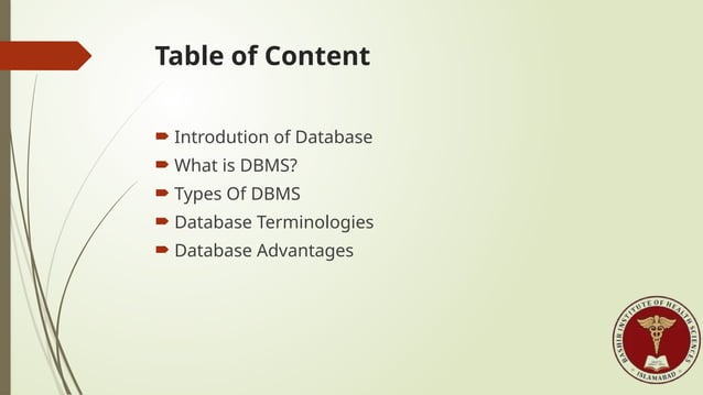 Databases Management System (DBMS)ppt by prof.zainab | PPT