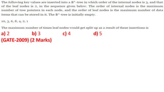 a) 2 b) 3 c) 4 d) 5
(GATE-2009) (2 Marks)
 