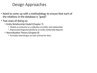 The Need for Databases Data Models Relational Databases Database Design ...