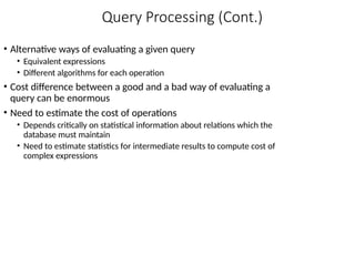 The Need for Databases Data Models Relational Databases Database Design ...
