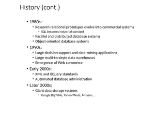 The Need for Databases Data Models Relational Databases Database Design ...