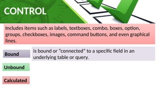 Database Management System -using MS Access | PPTX