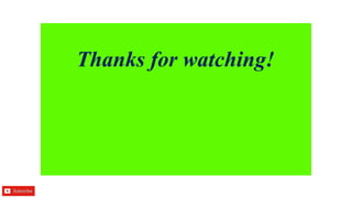 Thanks for watching!
 