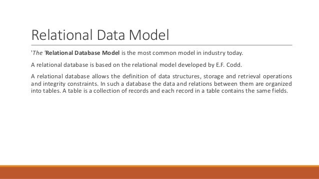 relational database modelling