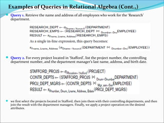 Dbms ii mca-ch5-ch6-relational algebra-2013 | PPT