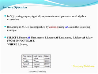 Dbms ii mca-ch5-ch6-relational algebra-2013 | PPT