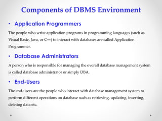 Dbms mca-section a | PPTX