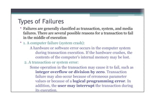 Comprehensive Overview of Transaction Processing, Concurrency Control ...