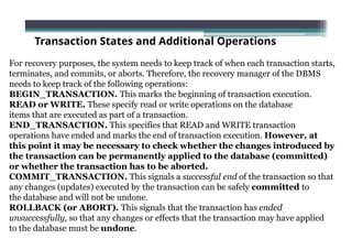 Transaction Recovery In Distributed Systems Comprehensive Overview of Transaction Processing, Concurrency Control ...