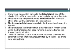 Comprehensive Overview of Transaction Processing, Concurrency Control ...