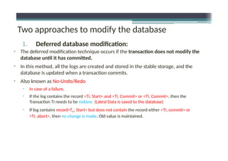 Comprehensive Overview of Transaction Processing, Concurrency Control ...