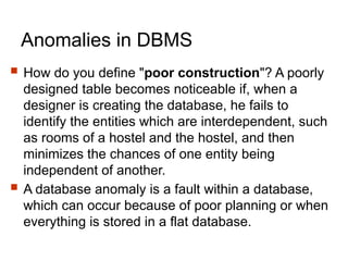 Introduction to database normalization process | PPTX