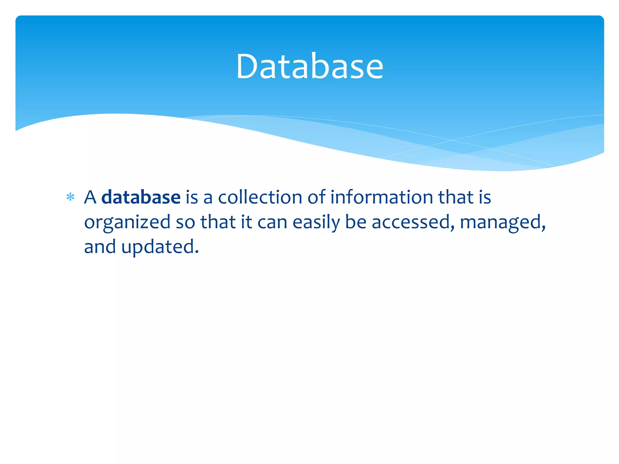 Basic Concept Of Database Management System (DBMS) [Presentation Slide ...