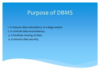 Basic Concept Of Database Management System (DBMS) [Presentation Slid…