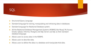 DBMS-Unit-2.pptx | Databases | Computer Software and Applications