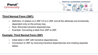 Relational Database Design Functional Dependency – definition, trivial ...