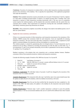 DBMS-chap 2-Concurrency Control | PDF