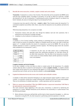 DBMS-chap 2-Concurrency Control | PDF