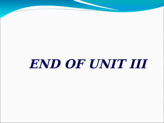 END OF UNIT III
 