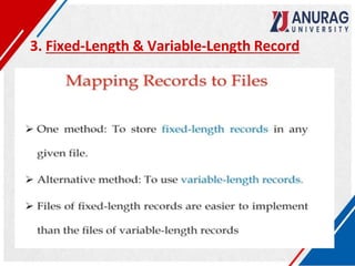3. Fixed-Length & Variable-Length Record
 