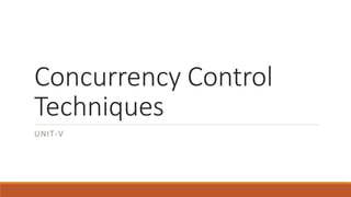 Concurrency Control | PPTX
