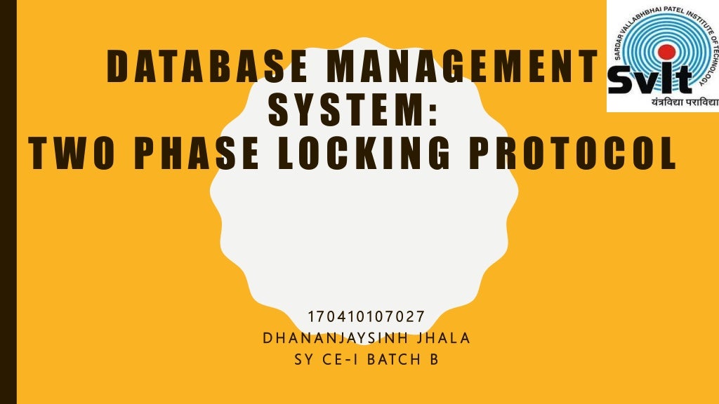 2 phase locking protocol DBMS