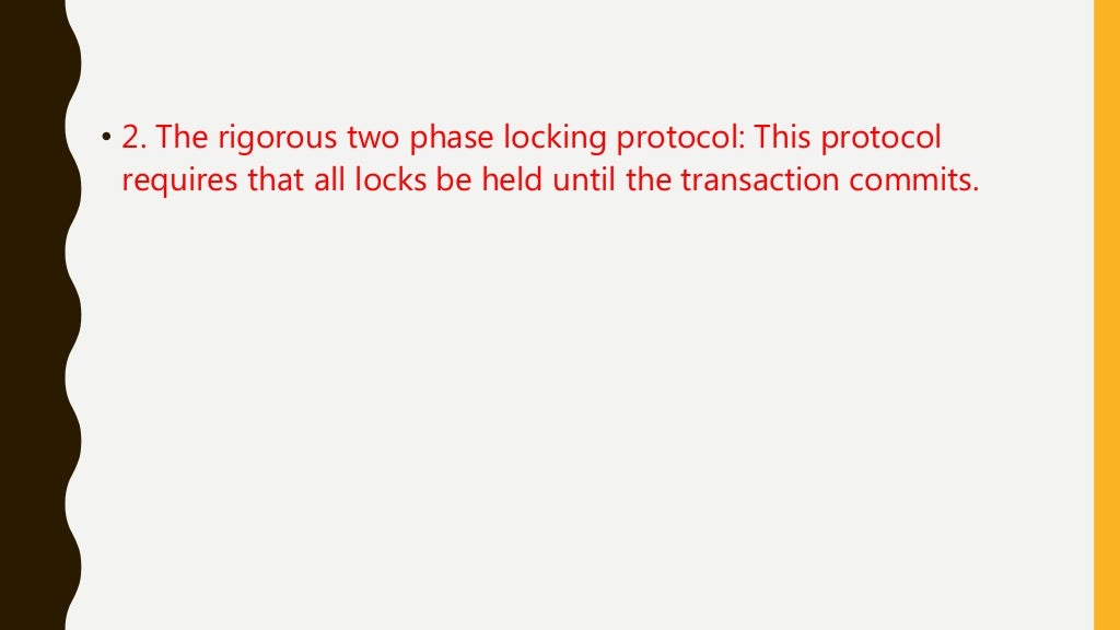 2 phase locking protocol DBMS