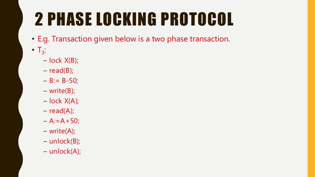 2 phase locking protocol DBMS