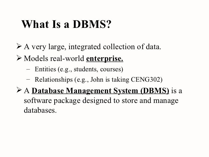 what is a dbms
