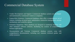 Database management notes contains information about all components and ...