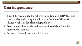 DBMS DATA MANAGEMENT SYSTEM ppt Cs403 rtc | PPTX