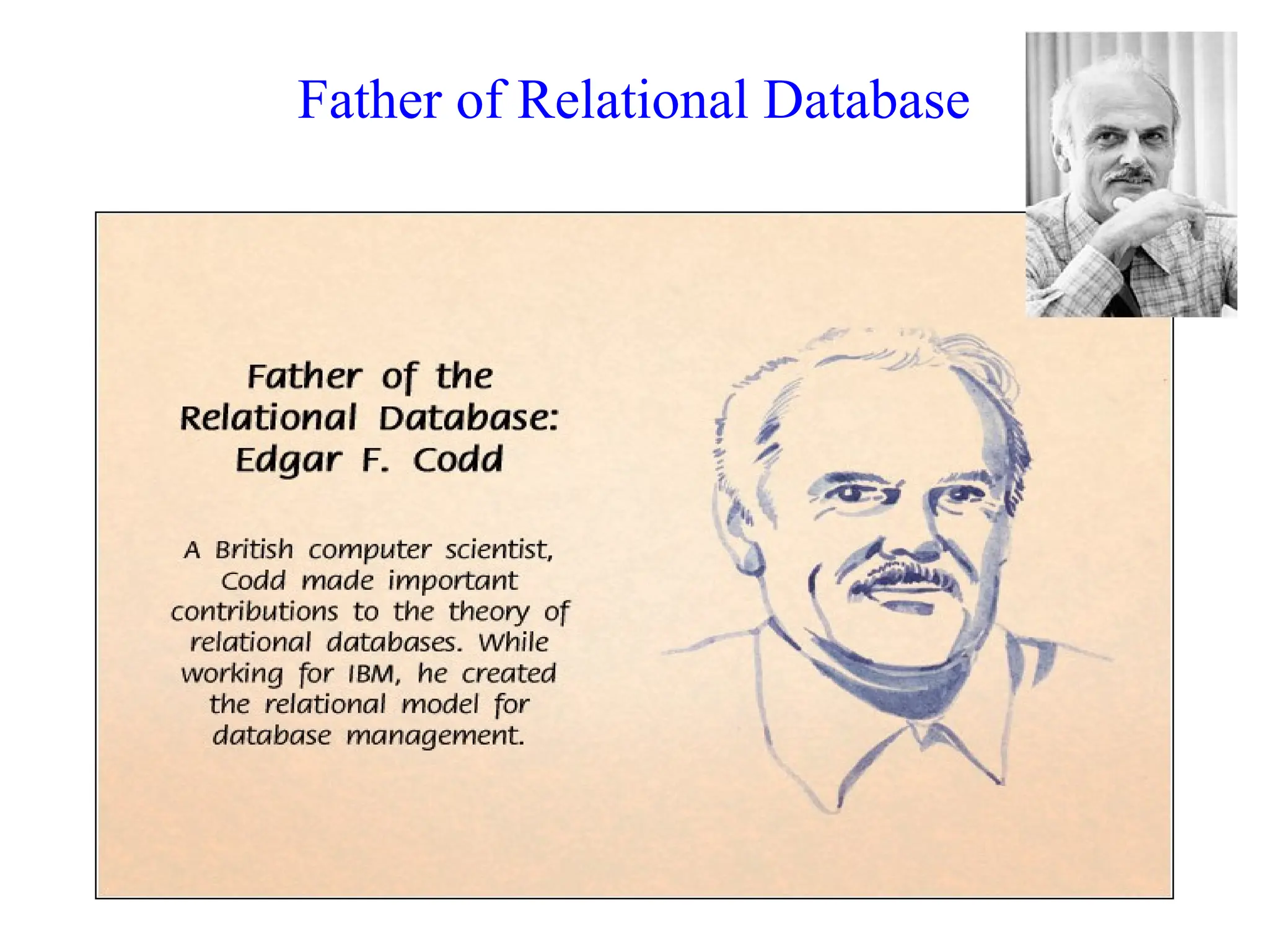 Father of Relational Database
 