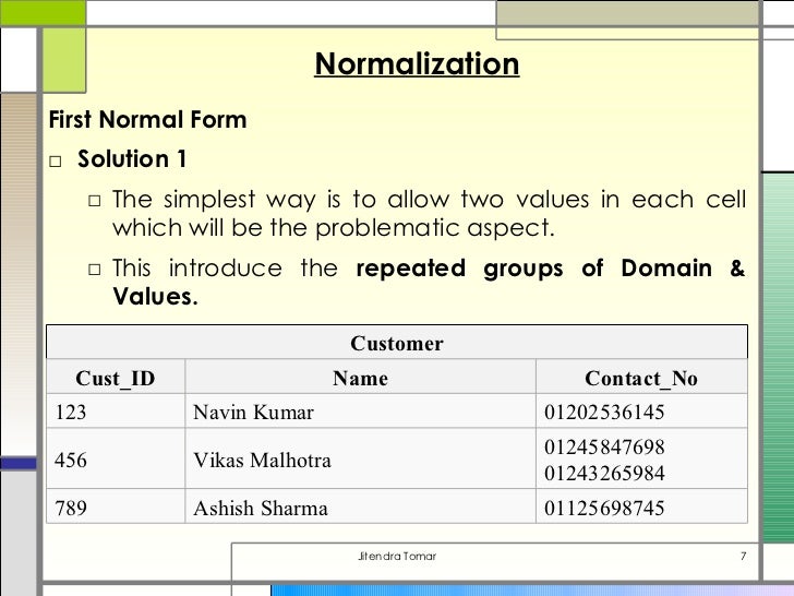 DBMS - Normalization
