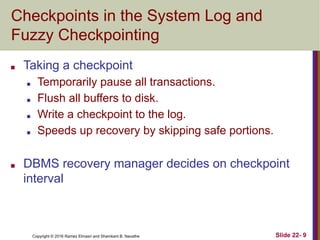 Database recovery techniques and slides pptx | PDF