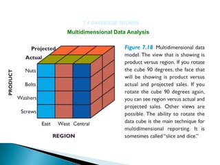 7.4 DATABASE TRENDS
Multidimensional Data Analysis
 