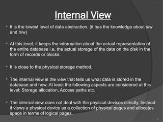 Internal View Examples DBMS Architecture.pptx architecture concept | PPTX