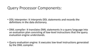 DBMS architecture & system structure | PPTX