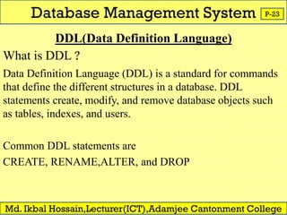 DBMS Class Presentation for English Version. | PDF