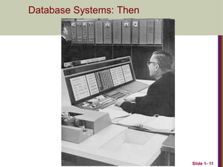 Slide 1- 11
Database Systems: Then
 